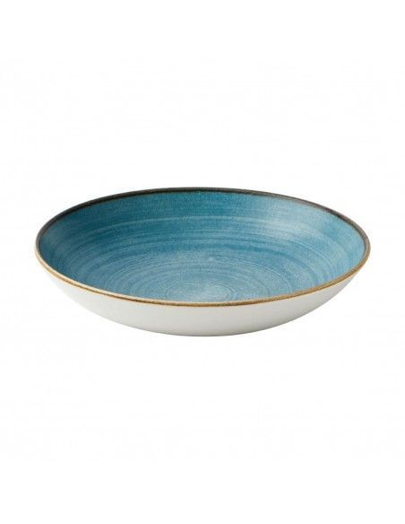 Assiettes coupes rondes Churchill Stonecast Raw Evolve Teal 248mm (Lot de 12)