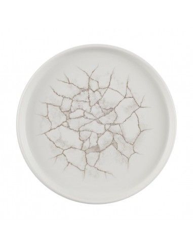Assiettes avec rebord Churchill Studio Prints Kintsugi Agate Grey 220mm (Lot de 6)
