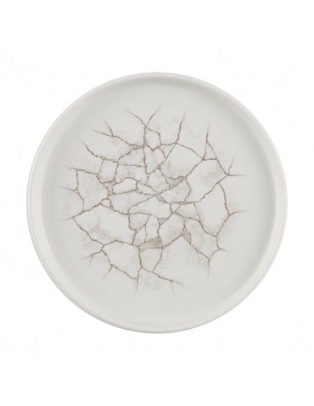 Assiettes avec rebord Churchill Studio Prints Kintsugi Agate Grey 220mm (Lot de 6)