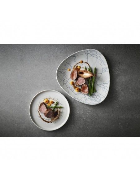 Assiettes avec rebord Churchill Studio Prints Kintsugi Agate Grey 220mm (Lot de 6)