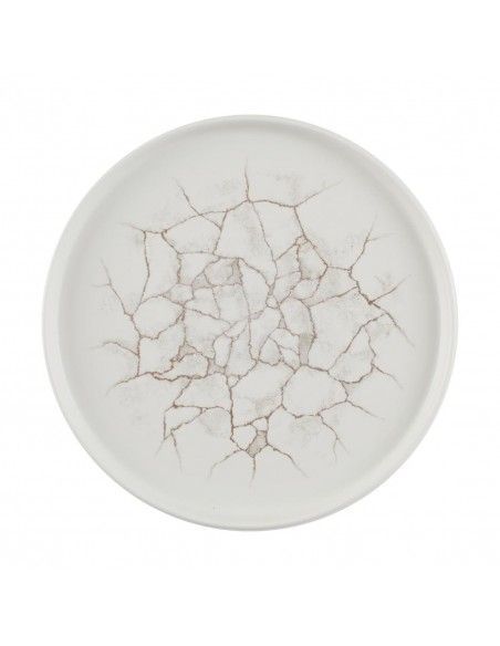 Assiettes avec rebord Churchill Studio Prints Kintsugi Agate Grey 260mm (Lot de 6)