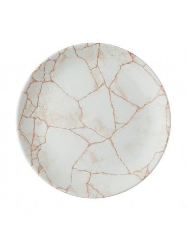 Assiettes rondes Churchill Studio Prints Kintsugi Evolve Coral 220mm (Lot de 12)