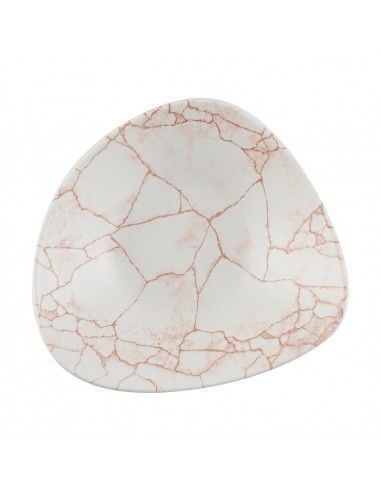 Bols triangulaires Churchill Studio Prints Kintsugi Lotus Coral 228mm (Lot de 12)