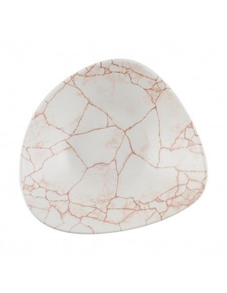Bols triangulaires Churchill Studio Prints Kintsugi Lotus Coral 228mm (Lot de 12)