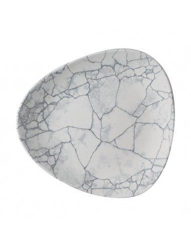 Assiettes triangulaires Churchill Studio Prints Kintsugi Pearl Lotus Grey 254mm (Lot de 12)