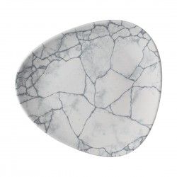 Assiettes triangulaires Churchill Studio Prints Kintsugi Pearl Lotus Grey 178mm (Lot de 12)