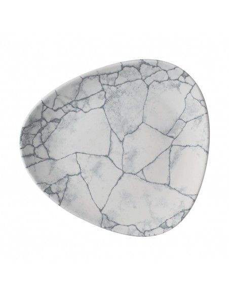 Assiettes triangulaires Churchill Studio Prints Kintsugi Pearl Lotus Grey 228mm (Lot de 12)