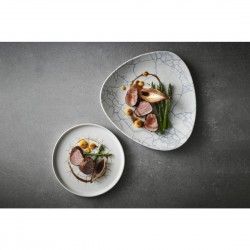 Assiettes triangulaires Churchill Studio Prints Kintsugi Pearl Lotus Grey 228mm (Lot de 12) 2