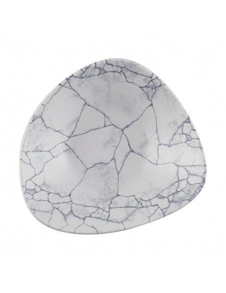 Bols triangulaires Churchill Studio Prints Kintsugi Pearl Lotus Grey 228mm (Lot de 12)