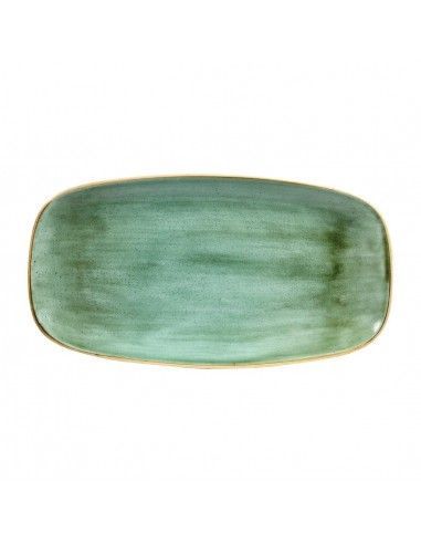 Assiettes oblongues Churchill Stonecast Samphire Green 189 x 355mm (Lot de 6)