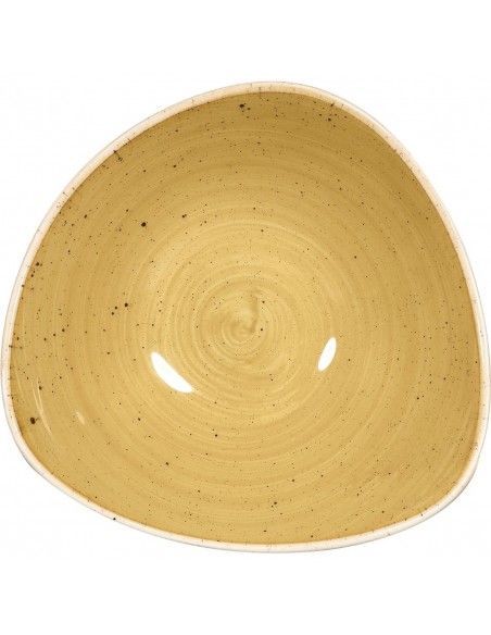 Bols triangulaires Churchill Stonecast Mustard 185mm (Lot de 12)