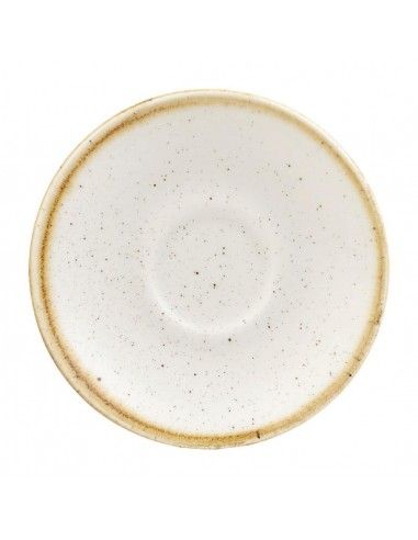 Soucoupes pour tasses à espresso Churchill  Stonecast Barley White 118mm (Lot de 12)