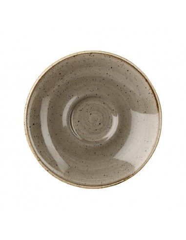 Soucoupes pour tasses à espresso Churchill Stonecast Peppercorn Grey 118mm (Lot de 12)