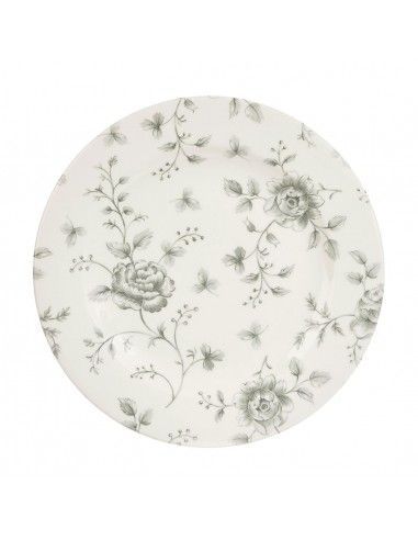 Assiettes plates Churchill Vintage Prints Rose ChintzGrey 210mm (Lot de 6)