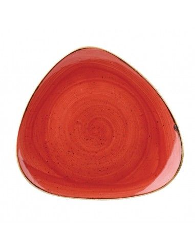 Assiettes triangulaires Churchill Stonecast Berry Red 311mm (Lot de 6)