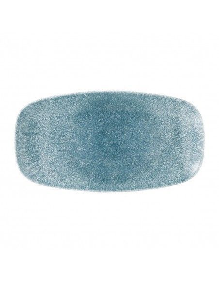 Assiettes oblongues Churchill Studio Prints Raku Oblong Topaz Blue 298mm (Lot de 12)