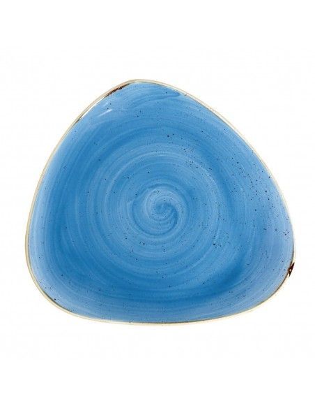 Assiettes triangulaires Churchill Stonecast Cornflower Blue 311mm (Lot de 6)
