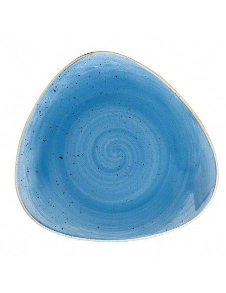 Assiettes triangulaires Churchill Stonecast Cornflower Blue 197mm (Lot de 12)