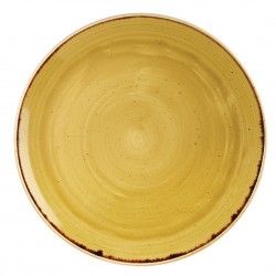 Assiettes rondes Churchill Stonecast Mustard Seed Yellow 288mm (Lot de 12)