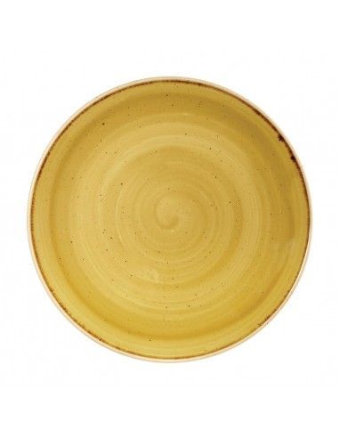Assiettes rondes Churchill Stonecast Mustard Seed Yellow 260mm (Lot de 12)