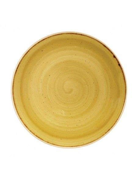 Assiettes rondes Churchill Stonecast Mustard Seed Yellow 260mm (Lot de 12)