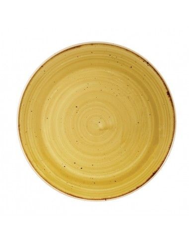 Assiettes rondes Churchill Stonecast Mustard Seed Yellow 220mm (Lot de 12)