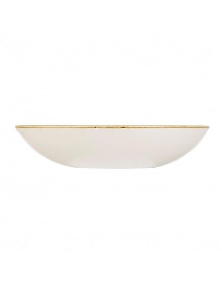 Assiettes coupes rondes Churchill Stonecast Mustard Seed Yellow 248mm (Lot de 12)