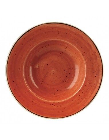 Bols à bord large Churchill Stonecast Spiced Orange 277mm (Lot de 12)