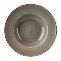 Bols à bord large Churchill Stonecast Peppercorn Grey 240mm (Lot de 12)