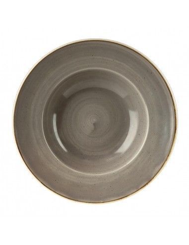 Bols à bord large Churchill Stonecast Peppercorn Grey 240mm (Lot de 12)