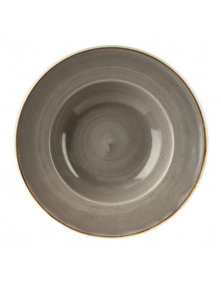 Bols à bord large Churchill Stonecast Peppercorn Grey 240mm (Lot de 12)