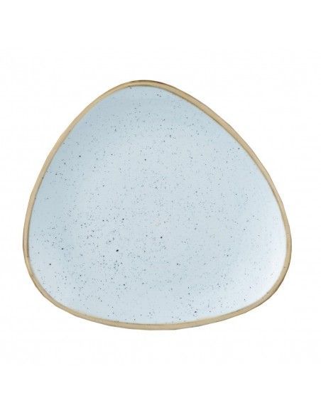 Assiettes triangulaires Churchill Stonecast Duck Egg Blue 315mm (Lot de 6)