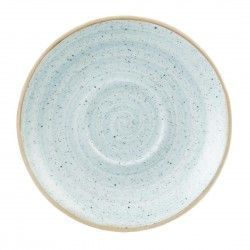 Soucoupes à cappuccino rondes Churchill Stonecast bleu pâle 185mm (lot de 12)