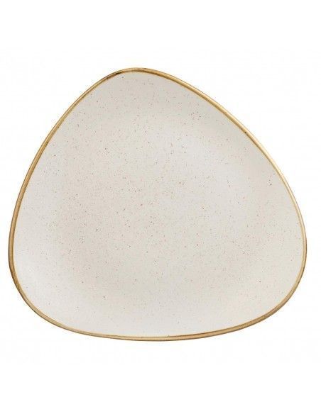 Assiettes triangulaires Churchill Stonecast Barley White 305mm (Lot de 6)