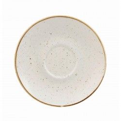 Soucoupes à cappuccino Churchill Stonecast Barley White 156mm (Lot de 12)