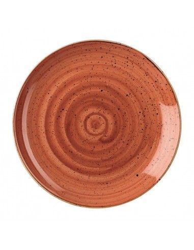 Assiettes rondes Churchill Stonecast Spiced Orange 217mm (Lot de 12)