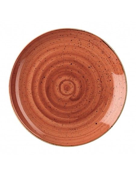 Assiettes rondes Churchill Stonecast Spiced Orange 217mm (Lot de 12)