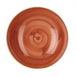 Assiettes coupes rondes Churchill Stonecast Spiced Orange 220mm (Lot de 12)