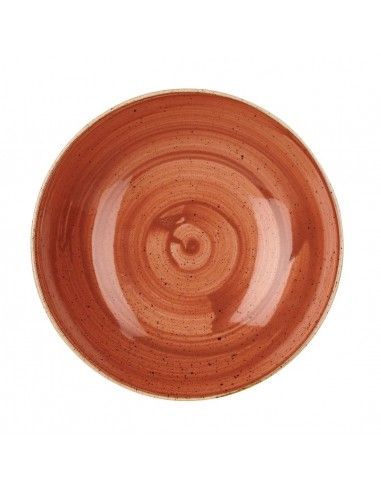 Assiettes coupes rondes Churchill Stonecast Spiced Orange 220mm (Lot de 12)