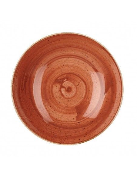 Assiettes coupes rondes Churchill Stonecast Spiced Orange 220mm (Lot de 12)