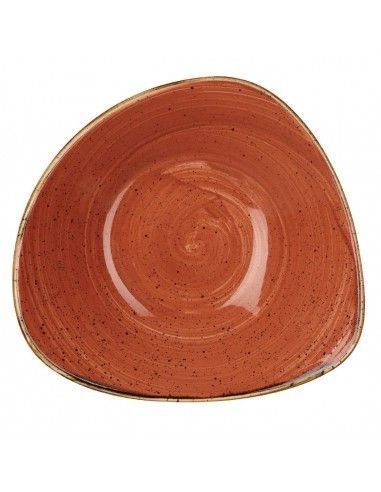 Bols triangulaires Churchill Stonecast Spiced Orange 200mm (Lot de 12)