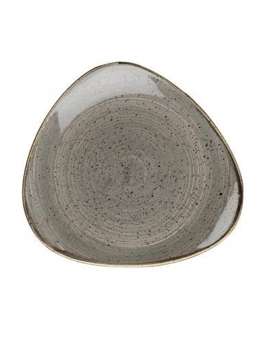Assiettes triangulaires Churchill Stonecast Peppercorn Grey 305mm (Lot de 6)