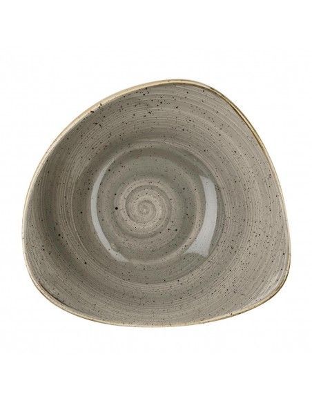 Bols triangulaires Churchill Stonecast Peppercorn Grey 235mm (Lot de 12)