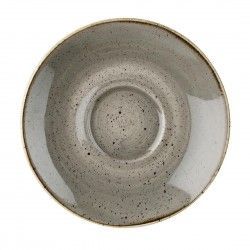 Soucoupes à cappuccino Churchill Stonecast Peppercorn Grey 185mm (Lot de 12)