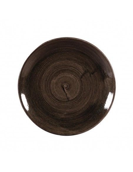 Assiettes avec rebord Churchill Stonecast Patina Black 288mm (Lot de 12)