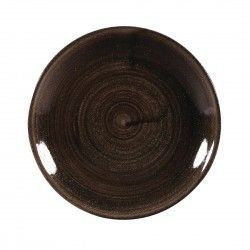 Assiettes avec rebord Churchill Stonecast Patina Black 165mm (Lot de 12)
