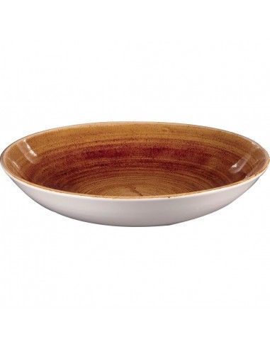 Assiettes coupes rondes Churchill Stonecast Patina Vintage Copper 248mm (Lot de 12)