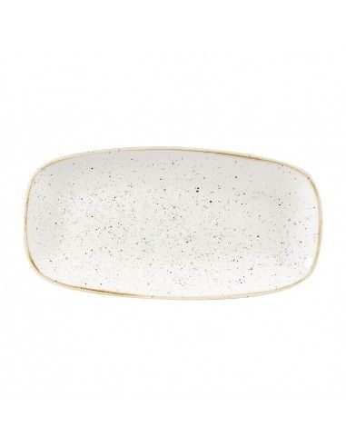 Assiettes oblongues Churchill Stonecast Barley White 153 x 298mm (Lot de 12)