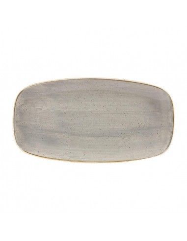 Assiettes oblongues Churchill Stonecast Peppercorn Grey 153 x 298mm (Lot de 12)