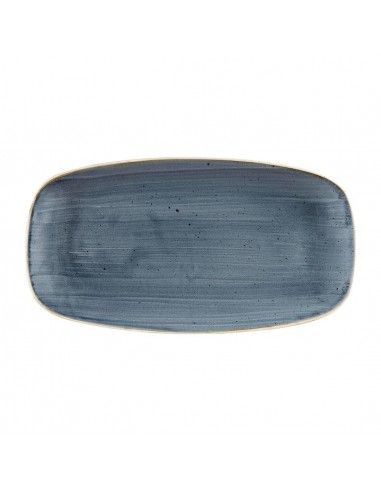 Assiettes oblongues Churchill Stonecast Blueberry 153 x 298mm (Lot de 12)